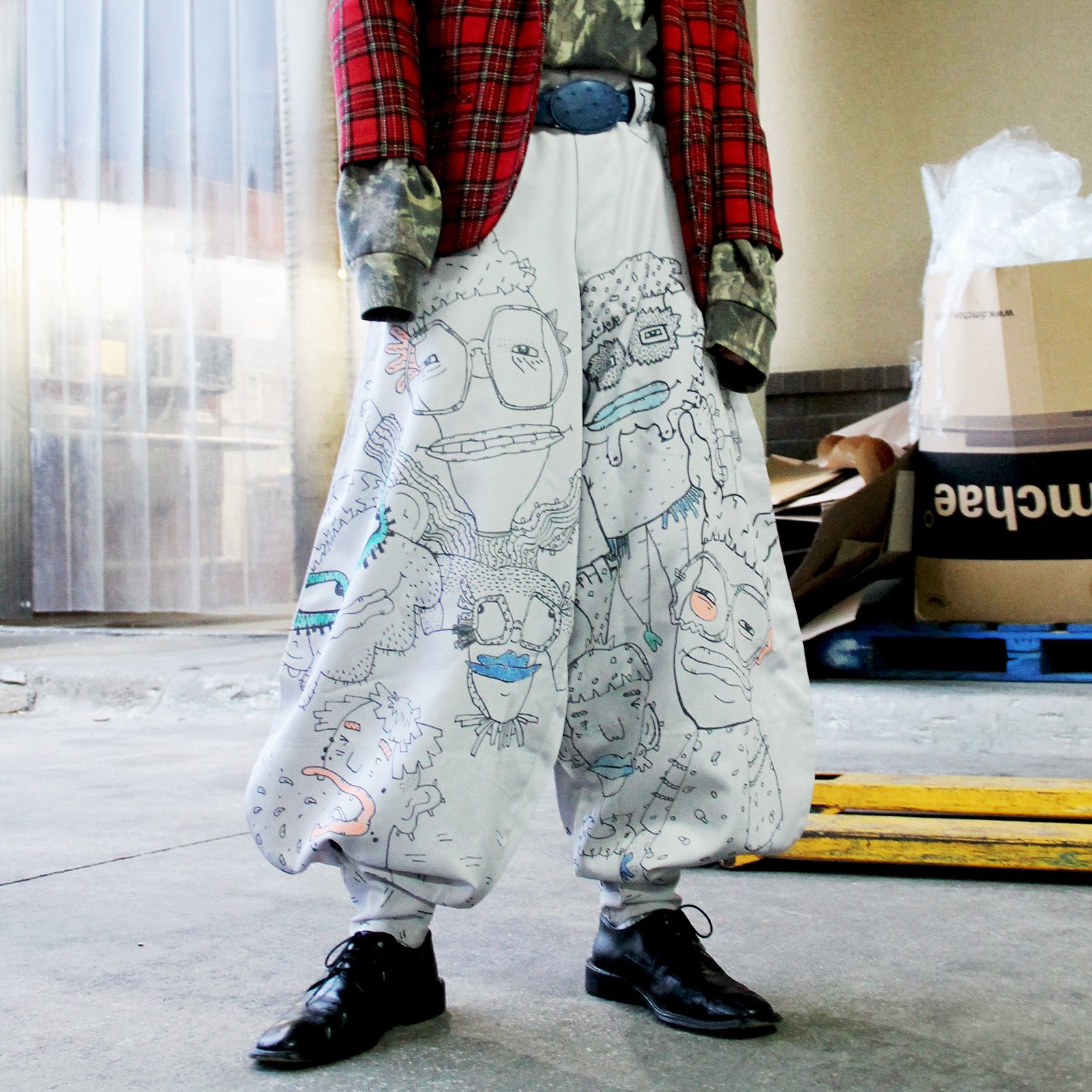 SOLD OUT - Hand Doodled Japanese Workman Pants | Lactose Intoler-Art